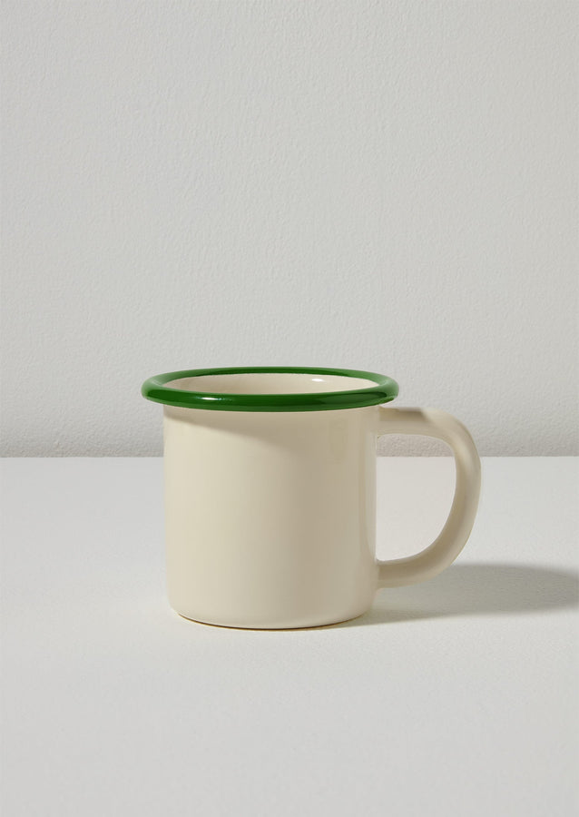Enamel Mug | Cream/Leaf