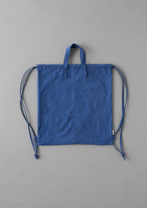 Cotton Canvas Drawstring Bag | Blue