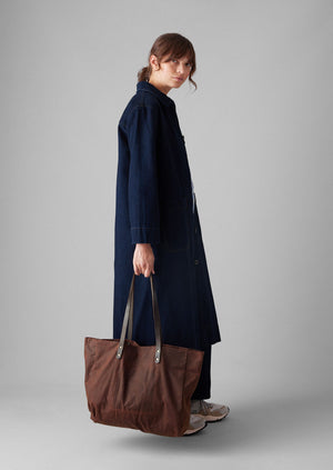 Kate Sheridan Waxed Cotton Tote | Chestnut