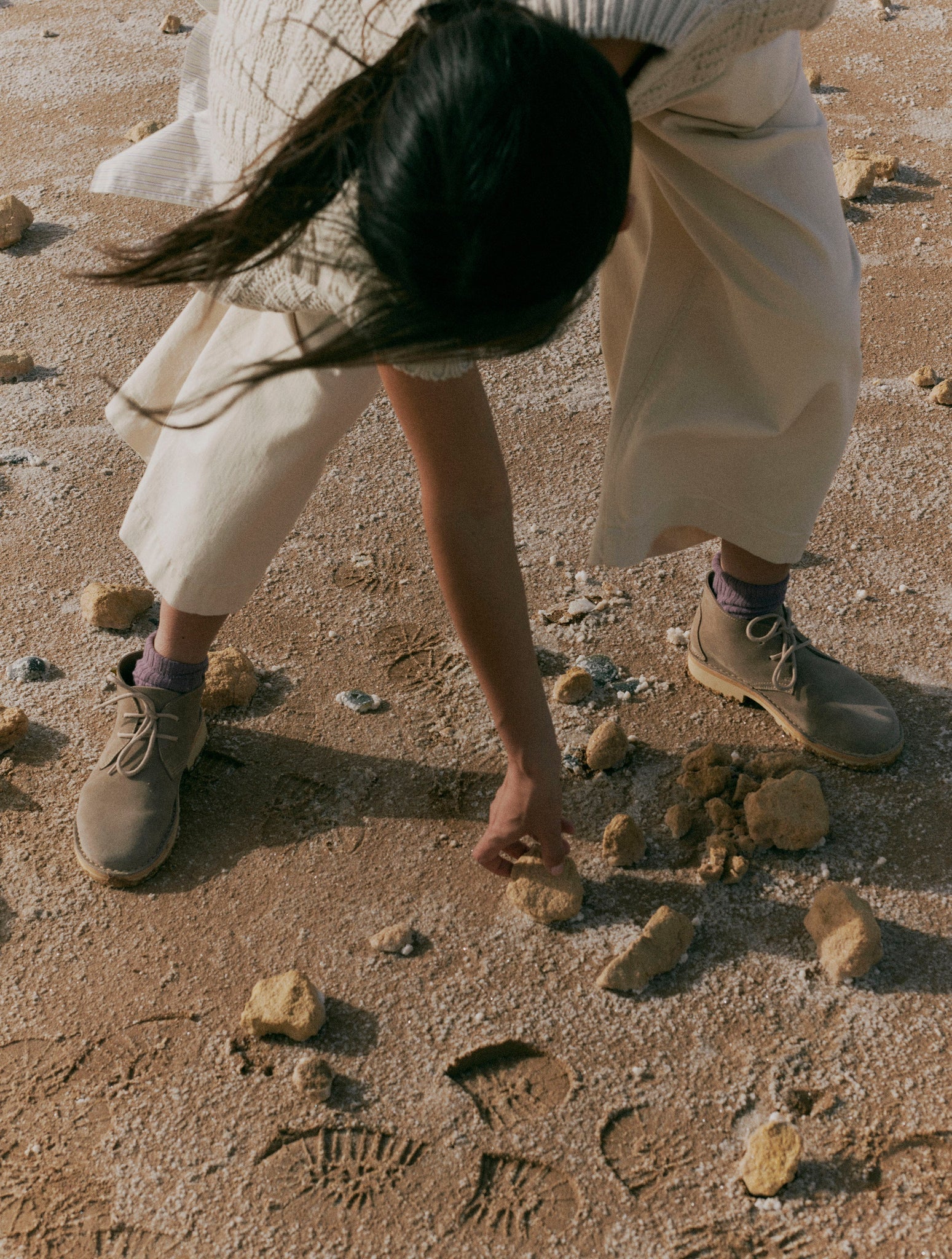 Fracap Suede Desert Boots | Sand