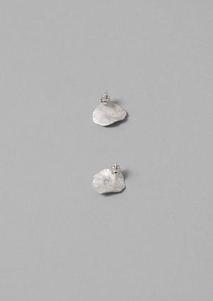 Emily Nixon Flat Rock Stud Earrings | Silver