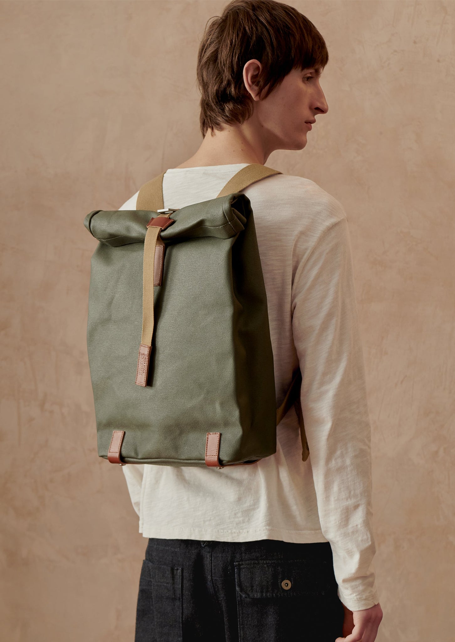 Brooks England Pickwick Canvas Backpack | Sage