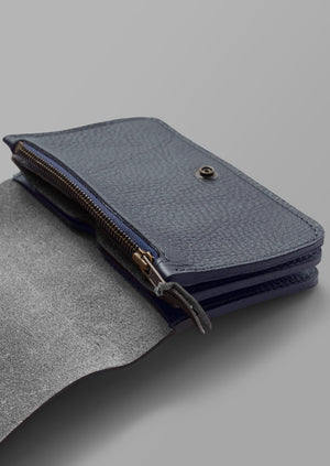 Bleu De Chauffe Leather Wallet | Marine
