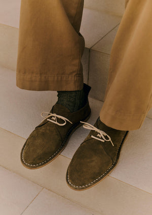 Decka Linen Socks | Olive