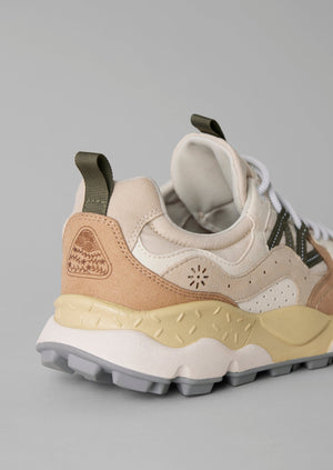 Flower Mountain Yamano Kaiso Panelled Trainers | Ecru/Beige