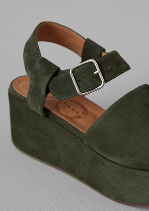 Chie Mihara Suede Platform Sandals | Fern