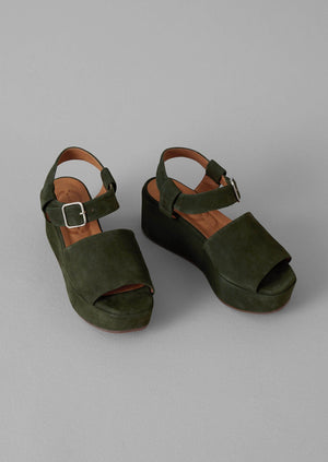 Chie Mihara Suede Platform Sandals | Fern