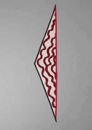 Ribbon Print Cotton Bandana | Garnet