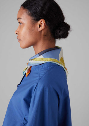 Pinwheel Print Silk Bandana | Cornflower
