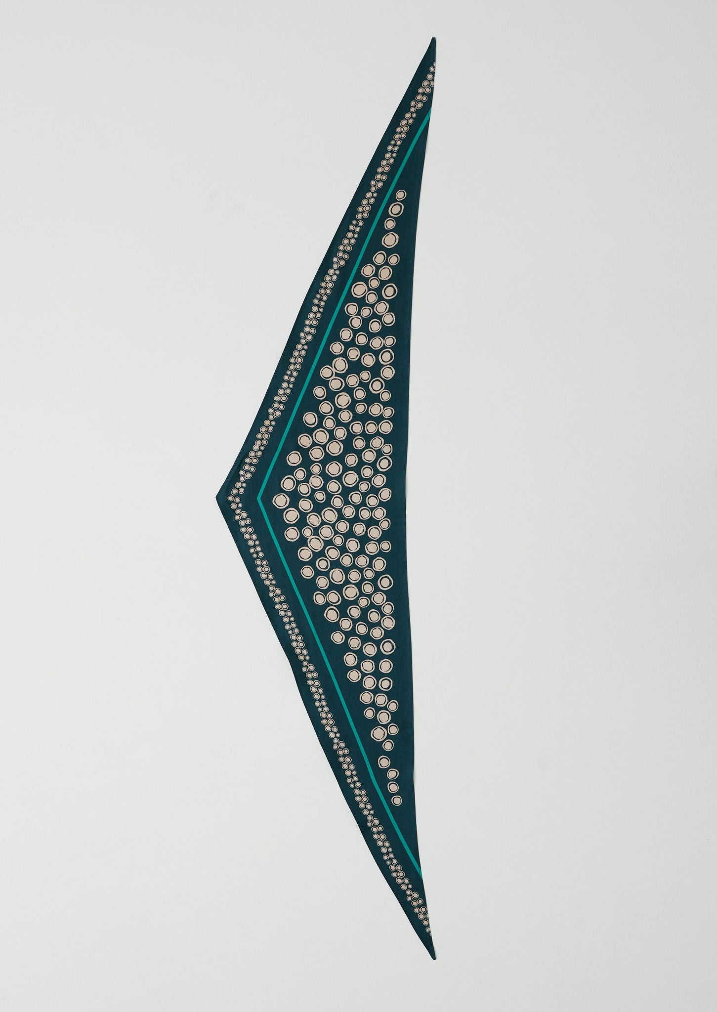 Spotted Carapace Print Silk Bandana | Beetle Green