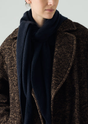 Wool Cashmere Large Bandana | Dark Navy