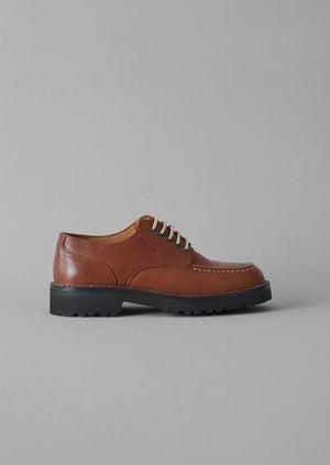 Fracap Leather Postman Shoes | Brown