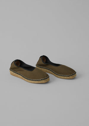Naguisa Recycled Cotton Espadrilles | Olive
