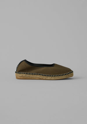 Naguisa Recycled Cotton Espadrilles | Olive