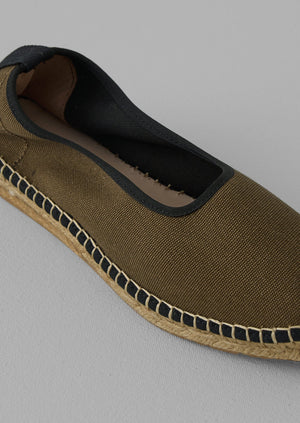 Naguisa Recycled Cotton Espadrilles | Olive