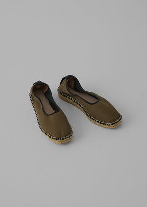 Naguisa Recycled Cotton Espadrilles | Olive