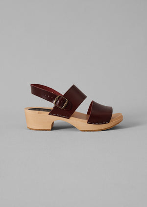 Kit and Clogs Studio Etta Leather Clogs | Chestnut Red