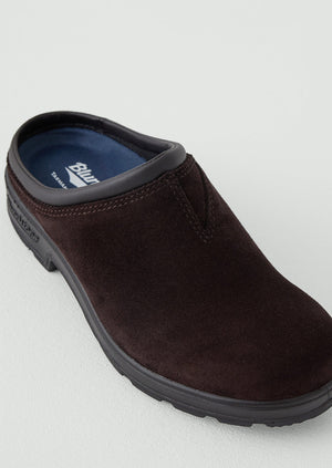 Blundstone Suede Clogs | Dark Brown