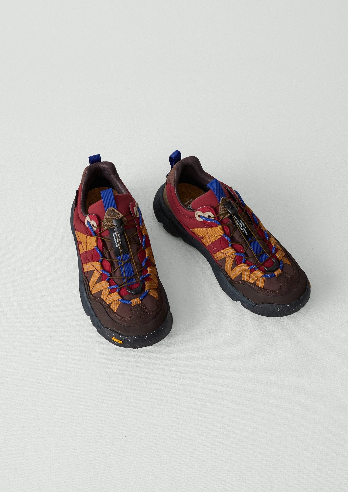Flower Mountain Iwano 2 Panelled Trainers | Claret Red/Copper