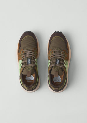 Flower Mountain Yamano Kaiso Panelled Trainers | Deep Olive