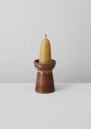 SZ Ceramics Pillar Candle Holder | Chestnut