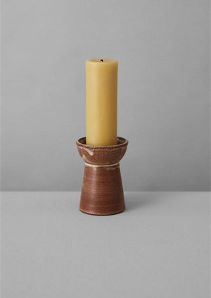 SZ Ceramics Pillar Candle Holder | Chestnut