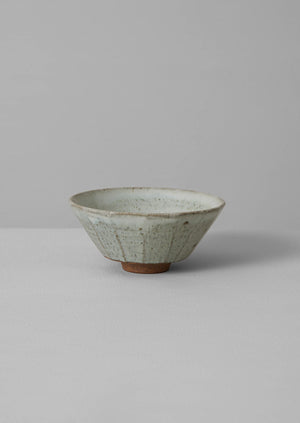 Bert Jones Faceted Bowl | Nuka White