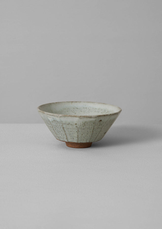 Bert Jones Faceted Bowl | Nuka White