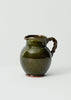 Poterie Barbotine Twisted Handled Pitcher | Bottle Green