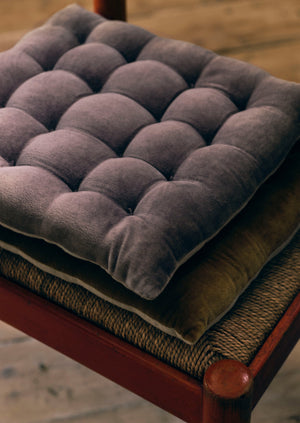 Velvet Chair Cushion | Soft Mulberry