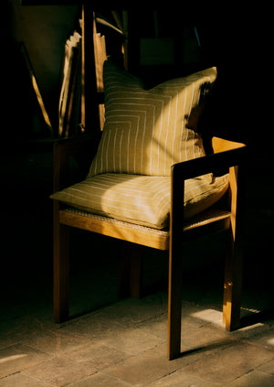 Aria Embroidered Cushion Cover | Sand/Almond
