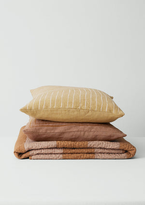 Aria Embroidered Cushion Cover | Sand/Almond