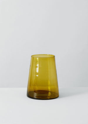 Moroccan Glass Vase | Amber