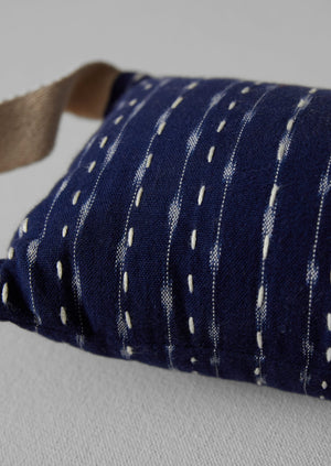 Hand Woven Ikat Cotton Draught Excluder | Midnight Stripe