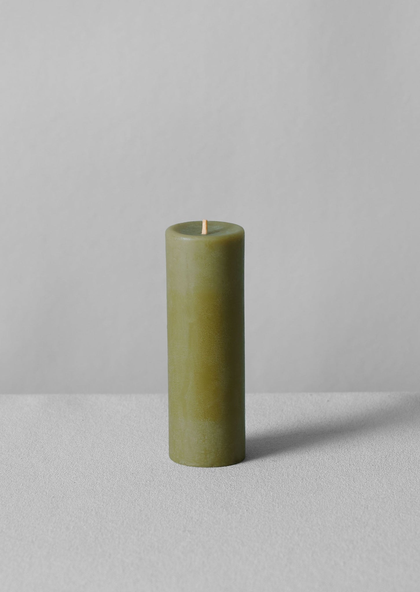 Skar Organics Dyed Beeswax Pillar Candle | Matcha