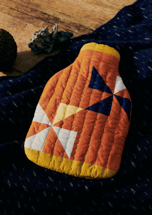 Pinwheel Patchwork Hot Water Bottle Cover | Spice