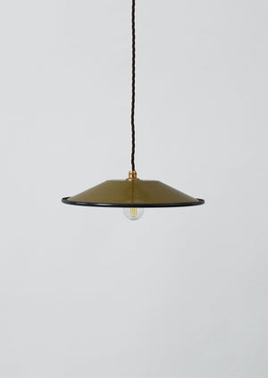 Enamel Pendant Lamp Shade | Olive