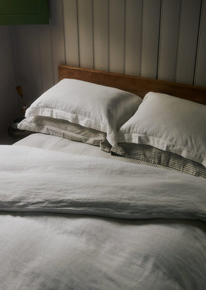 Washed Linen Cotton Duvet Cover | Ecru