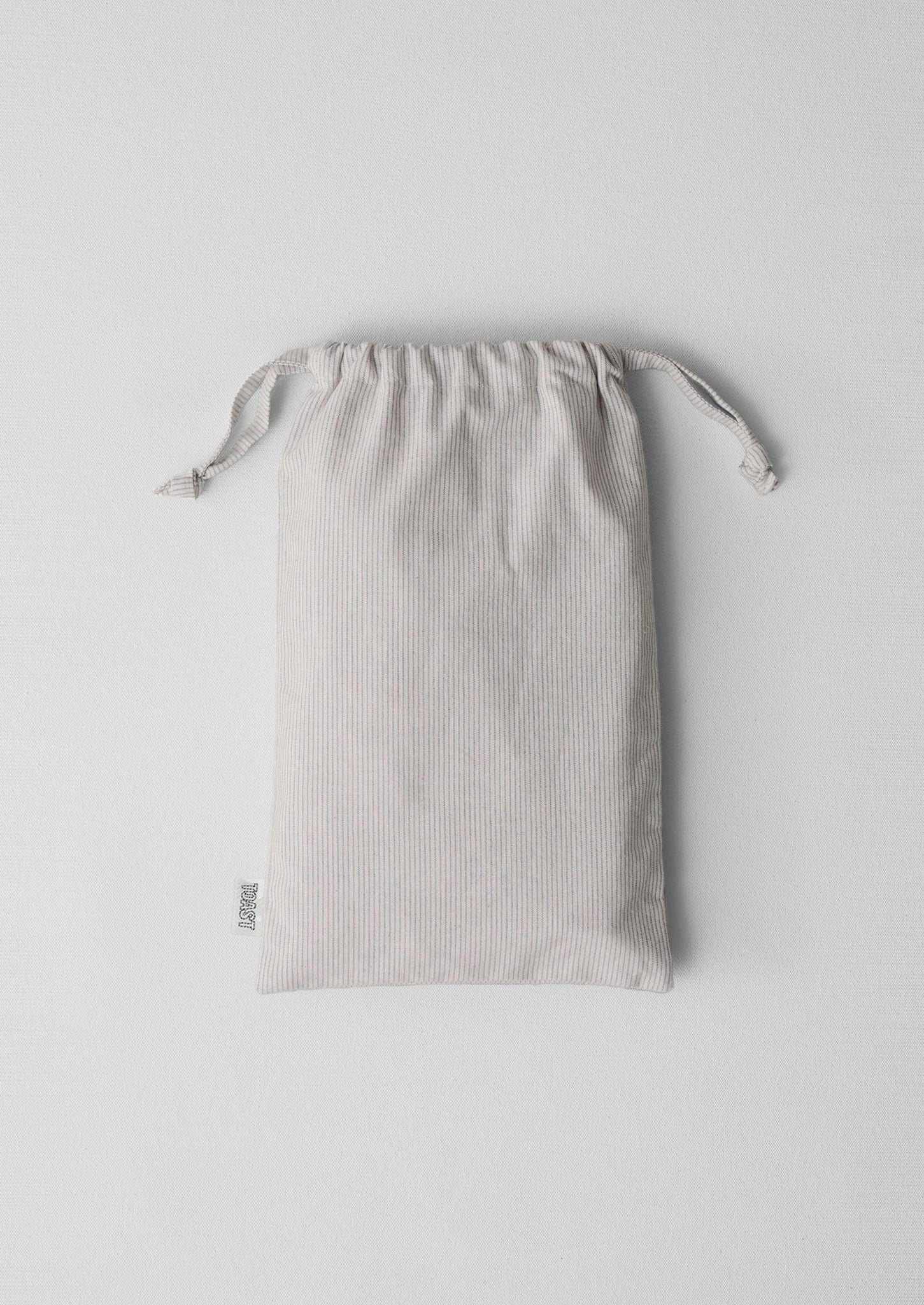 Fine Stripe Organic Cotton Oxford Pillowcase Set | Ecru/Smoke Blue
