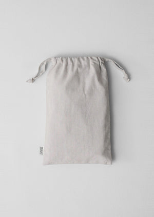 Fine Stripe Organic Cotton Oxford Pillowcase Set | Ecru/Smoke Blue