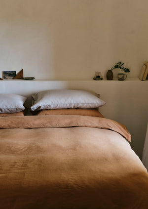 Washed Linen Cotton Duvet Cover | Bracken