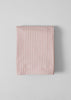 Organic Cotton Ticking Stripe Flat Sheet | Ecru/Rose