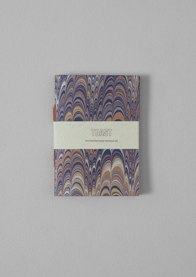 Hand Marbled Pocket Notebook Set | Multi