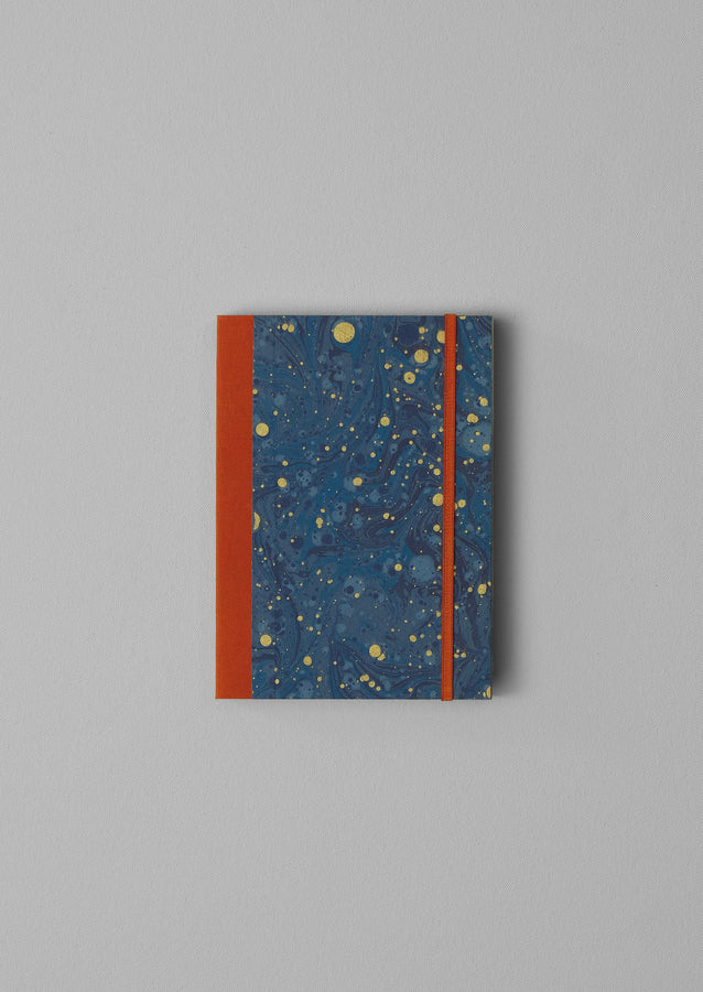 Hand Marbled Weekly Planner | Lapis Blue/Gold