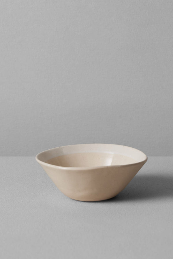 Wonki Ware White Wash Pudding Bowl | Natural/White