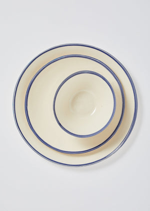 Wonki Ware Dinner Plate | Natural/Blue