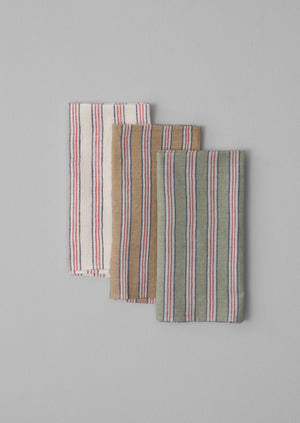 Hand Woven Stripe Napkin Set | Ochre