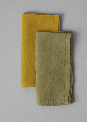 Washed Linen Napkin | Ochre