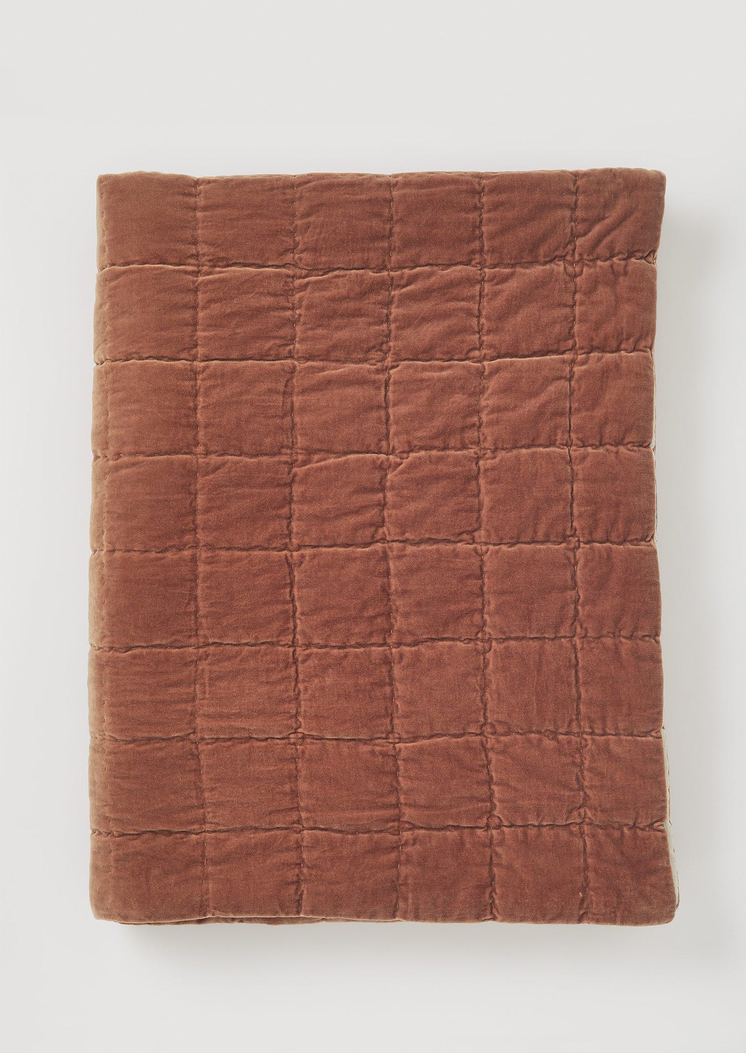 Hand Stitched Organic Velvet Quilt | Dulse