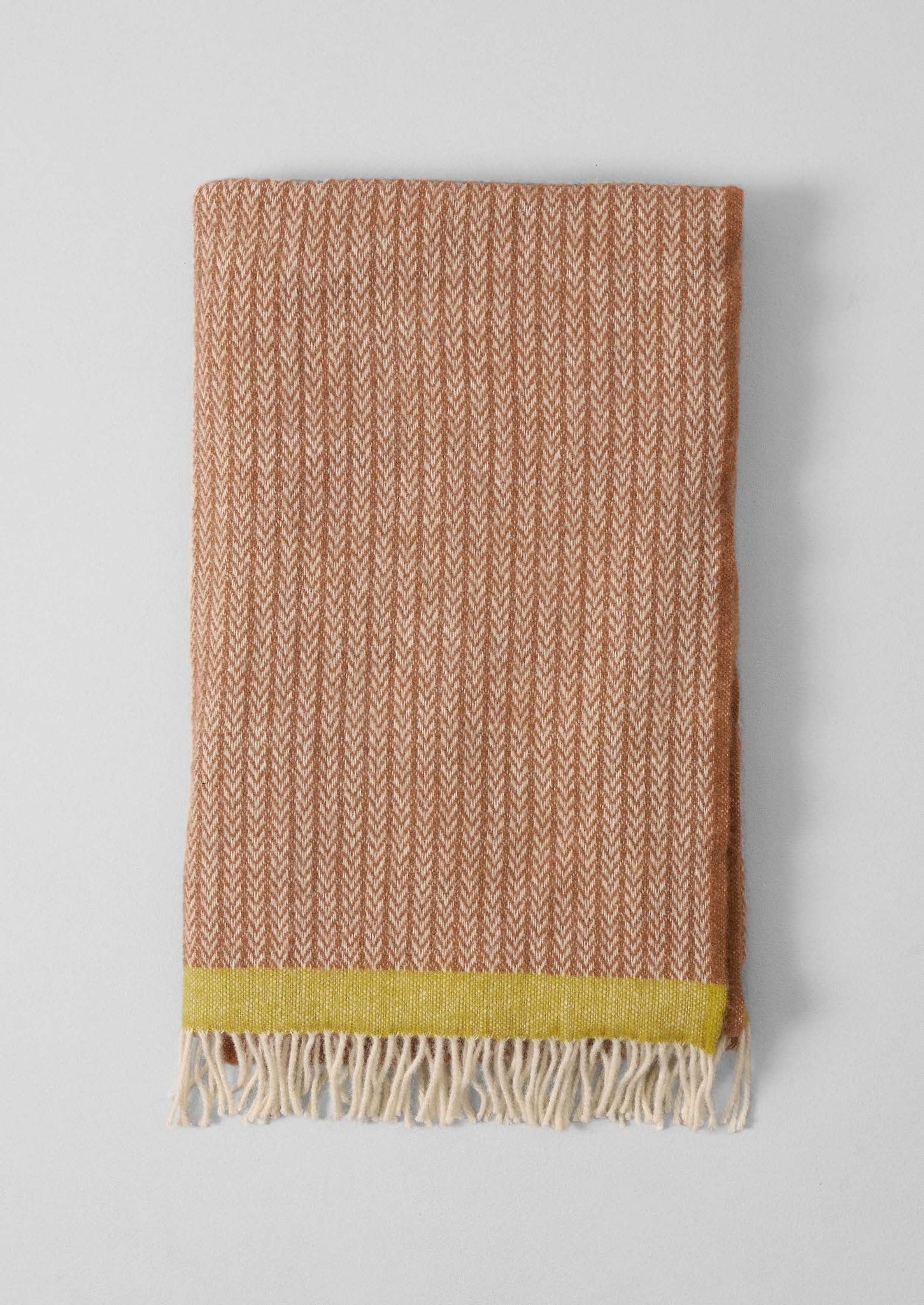 Chevron Wool Blanket | Nougat/Mimosa